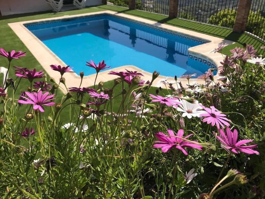 Villa En Frigiliana Con Piscina Y Jacuzzi Bagian luar foto